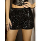 High-Waist Sequin Shorts – Slim Fit